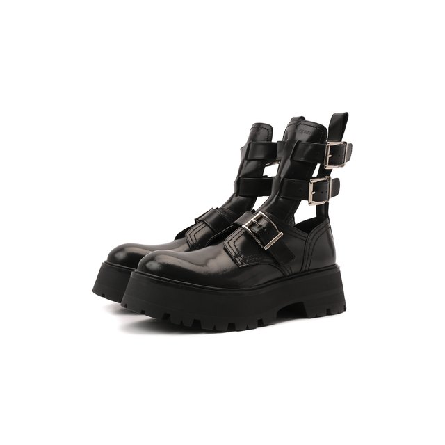 Кожаные ботинки Alexander McQueen Чёрный 700078/WIC63 5628834