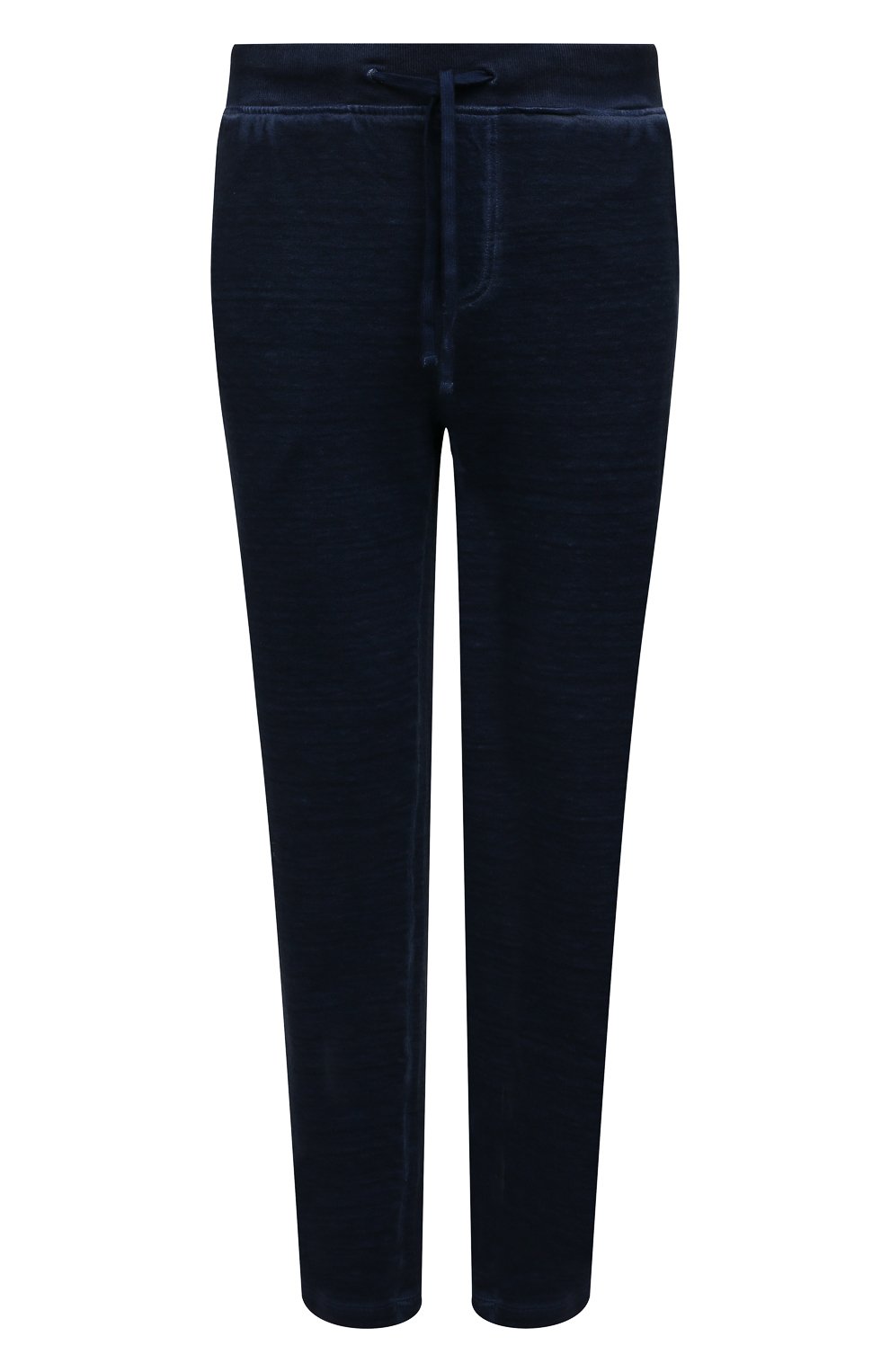 Мужские брюки изо льна и хлопка 120% LINO темно-синего цвета, арт. V0M7910/F597/S00 | Фото 1 (Длина (брюки, джинсы): Стандартные; Случай: Повседневный; Материал внешний: Хлопок, Лен; Стили: Кэжуэл)