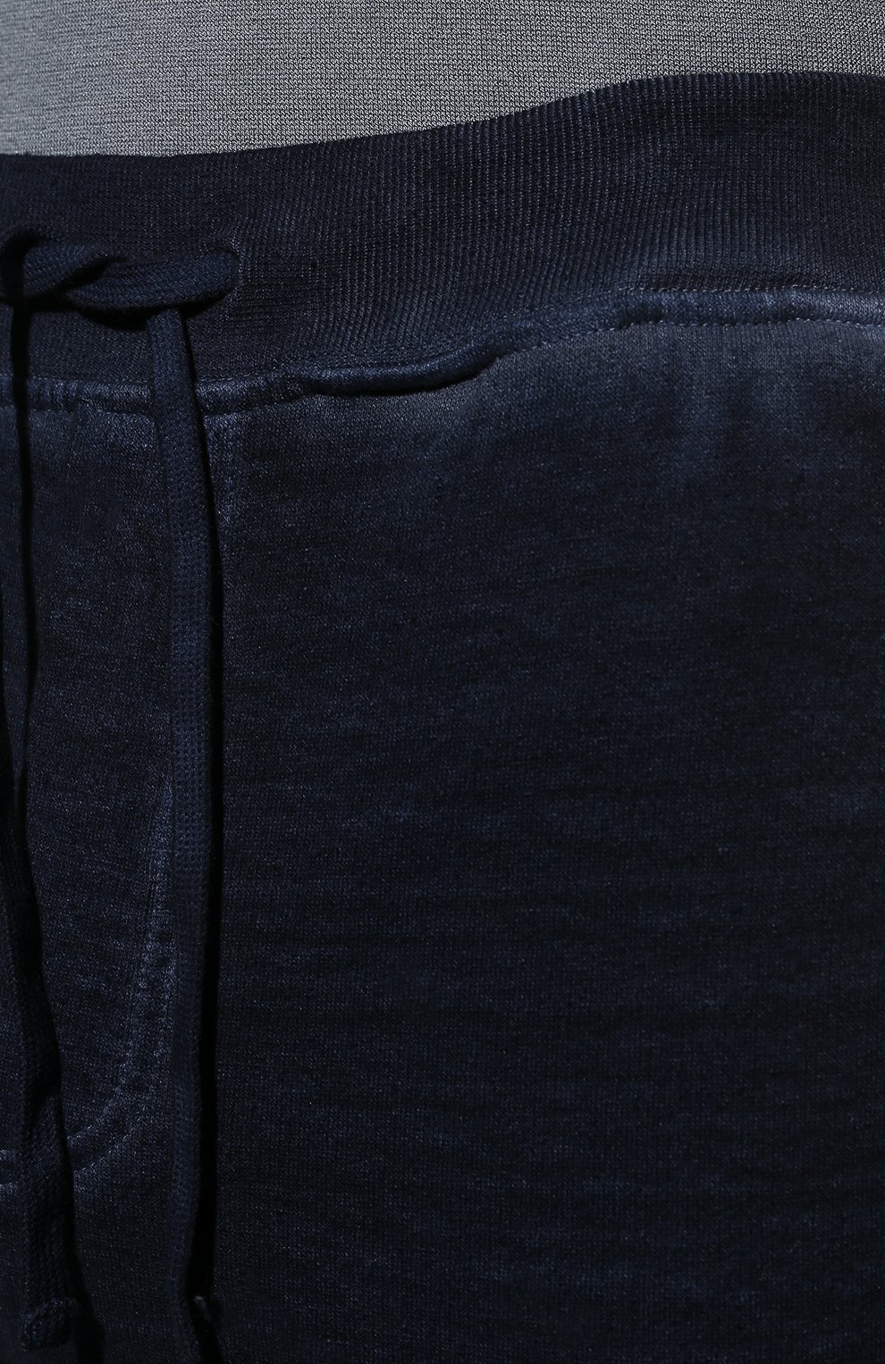 Мужские брюки изо льна и хлопка 120% LINO темно-синего цвета, арт. V0M7910/F597/S00 | Фото 5 (Длина (брюки, джинсы): Стандартные; Случай: Повседневный; Материал внешний: Хлопок, Лен; Стили: Кэжуэл)