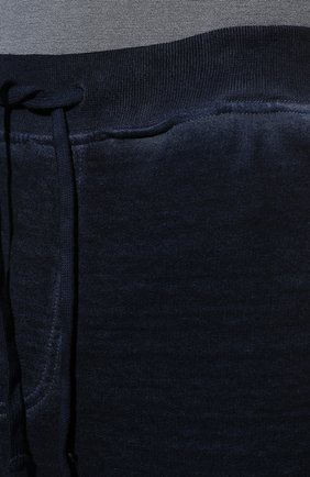 Мужские брюки изо льна и хлопка 120% LINO темно-синего цвета, арт. V0M7910/F597/S00 | Фото 5 (Длина (брюки, джинсы): Стандартные; Случай: Повседневный; Материал внешний: Хлопок, Лен; Стили: Кэжуэл)