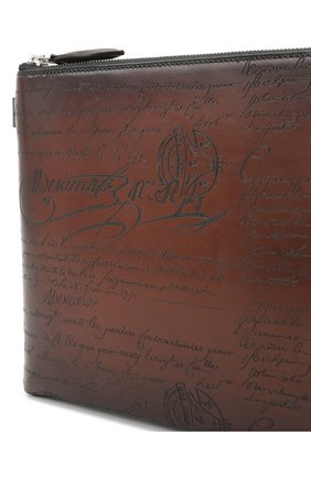 Мужская кожаная папка для документов BERLUTI темно-коричневого цвета, арт. M235694 | Фото 3 (Размер: medium; Материал: Натуральная кожа)