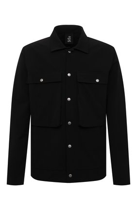 Мужская куртка-рубашка THOM KROM черного цвета, арт. M SJ 522 | Фото 1 (Рукава: Длинные; Длина (верхняя одежда): Короткие; Материал внешний: Синтетический материал; Кросс-КТ: Куртка, Ветровка; Стили: Кэжуэл)