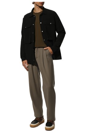 Мужская куртка-рубашка THOM KROM черного цвета, арт. M SJ 522 | Фото 2 (Рукава: Длинные; Длина (верхняя одежда): Короткие; Материал внешний: Синтетический материал; Кросс-КТ: Куртка, Ветровка; Стили: Кэжуэл)