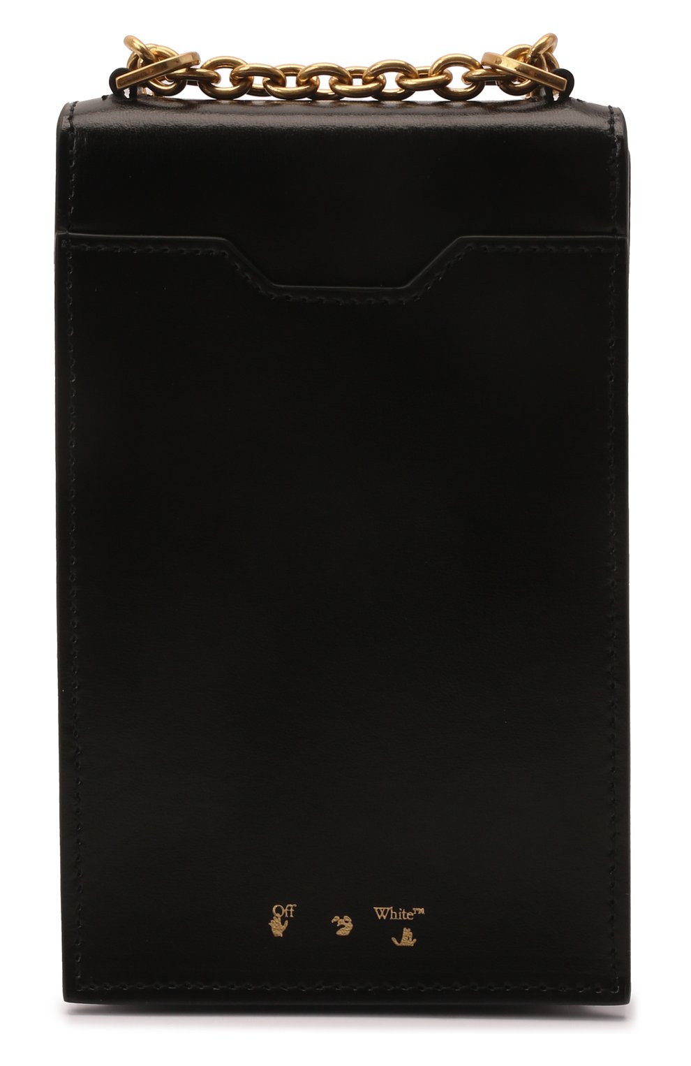 Кожаный чехол jitney для iphone OFF-WHITE черного цвета, арт. 0WNV006S22LEA001 | Фото 5 (Материал: Натуральная кожа)