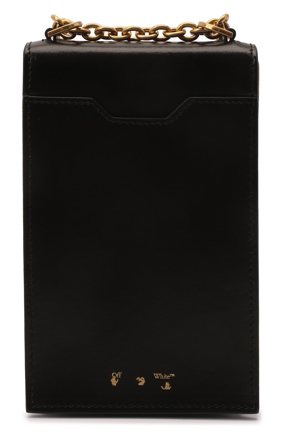 Кожаный чехол jitney для iphone OFF-WHITE черного цвета по цене 78800 руб., арт. 0WNV006S22LEA001 | Фото 5 Кожаный чехол jitney для iphone OFF-WHITE черного цвета, арт. 0WNV006S22LEA001 | Фото 5 (Материал: Натуральная кожа)