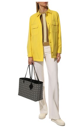 Женская куртка LORO PIANA желтого цвета, арт. FAL4462 | Фото 2 (Длина (верхняя одежда): Короткие; Рукава: Длинные; Материал внешний: Синтетический материал; Материал утеплителя: Шерсть; Стили: Кэжуэл; Кросс-КТ: Куртка)