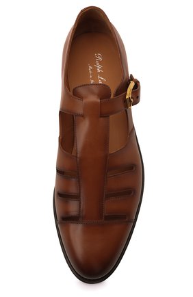 Мужские кожаные сандалии RALPH LAUREN коричневого цвета, арт. 801867558 | Фото 6 (Материал внешний: Кожа; Материал внутренний: Натуральная кожа)