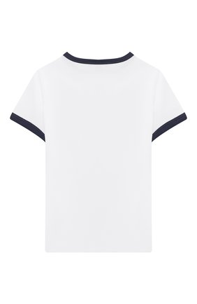 Детская хлопковая футболка LORO PIANA белого цвета, арт. FAM2323 | Фото 2 (Мальчики Кросс-КТ: Футболка-одежда)