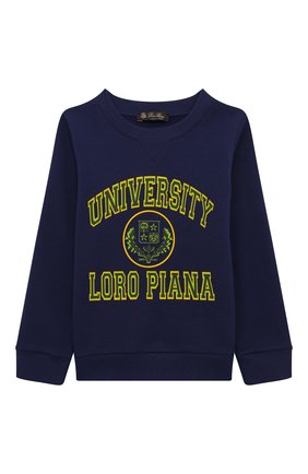 Мужского хлопковый свитшот LORO PIANA синего цвета по цене 49950 руб., арт. FAM0183 | Фото 1 Мужского хлопковый свитшот LORO PIANA синего цвета, арт. FAM0183 | Фото 1 (Мальчики Кросс-КТ: Свитшот-одежда)