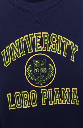Мужского хлопковый свитшот LORO PIANA синего цвета по цене 49950 руб., арт. FAM0183 | Фото 3 Мужского хлопковый свитшот LORO PIANA синего цвета, арт. FAM0183 | Фото 3 (Мальчики Кросс-КТ: Свитшот-одежда)