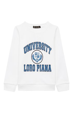 Мужского хлопковый свитшот LORO PIANA белого цвета по цене 49950 руб., арт. FAM0183 | Фото 1 Мужского хлопковый свитшот LORO PIANA белого цвета, арт. FAM0183 | Фото 1 (Мальчики Кросс-КТ: Свитшот-одежда)
