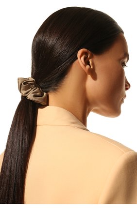 Женская резинка для волос ALEXANDRE DE PARIS бежевого цвета, арт. TCHA-1T-P22 S2 | Фото 2 (Материал: Текстиль)