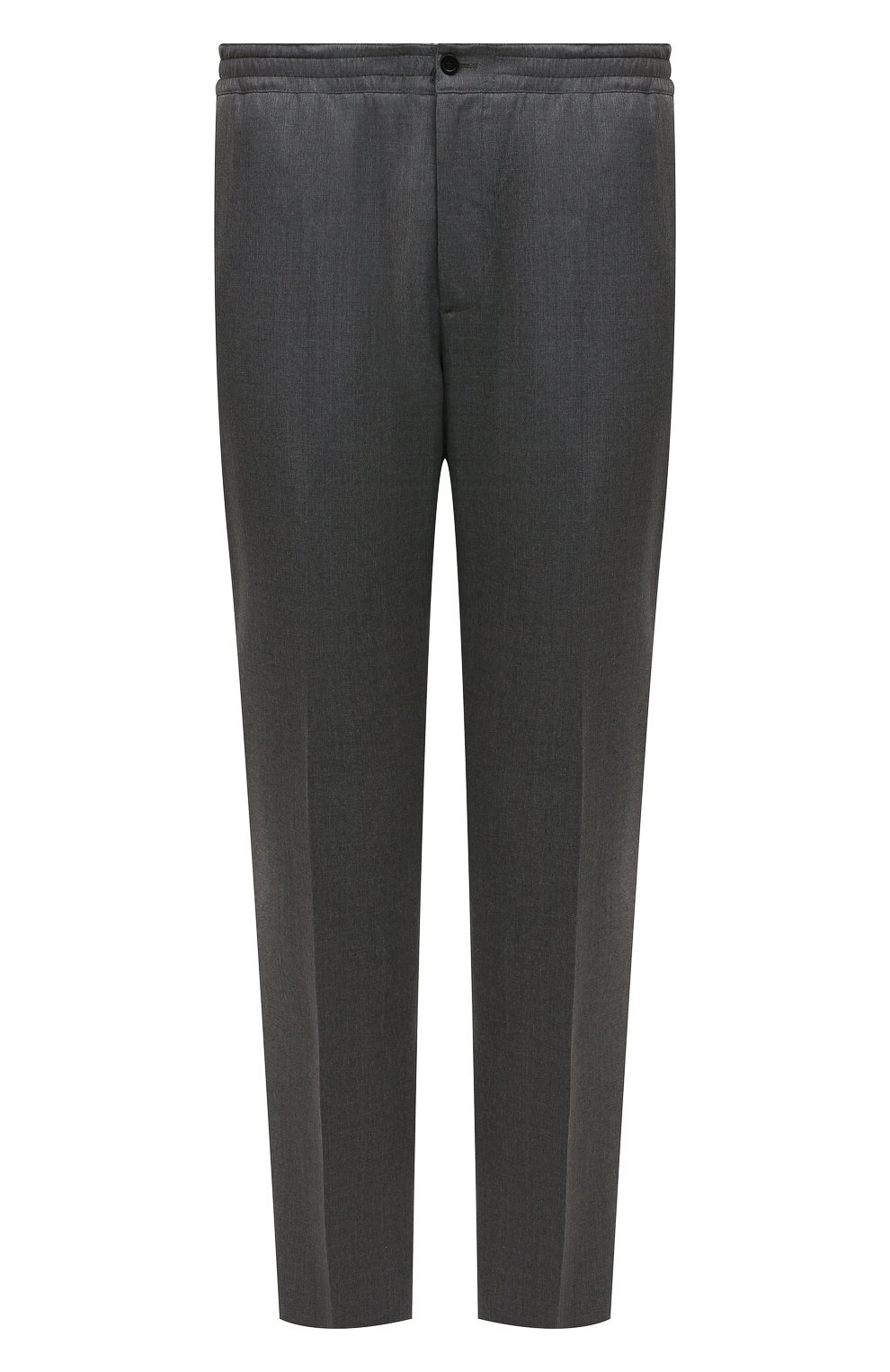 Мужские шерстяные брюки BERLUTI темно-серого цвета, арт. R22TCU72-003 | Фото 1 (Материал внешний: Шерсть; Длина (брюки, джинсы): Стандартные; Случай: Повседневный; Стили: Кэжуэл)