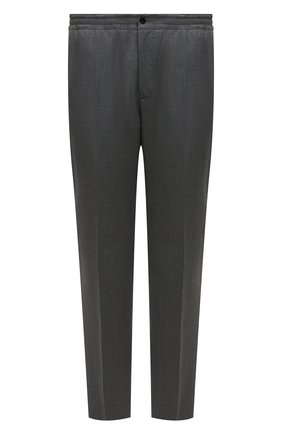 Мужские шерстяные брюки BERLUTI темно-серого цвета, арт. R22TCU72-003 | Фото 1 (Длина (брюки, джинсы): Стандартные; Материал внешний: Шерсть; Случай: Повседневный; Стили: Кэжуэл)