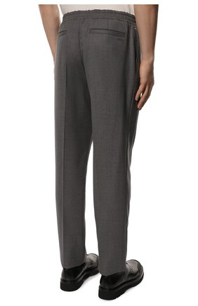 Мужские шерстяные брюки BERLUTI темно-серого цвета, арт. R22TCU72-003 | Фото 4 (Материал внешний: Шерсть; Длина (брюки, джинсы): Стандартные; Случай: Повседневный; Стили: Кэжуэл)
