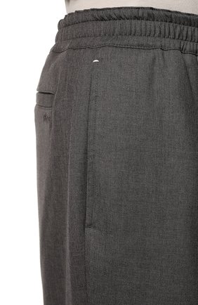 Мужские шерстяные брюки BERLUTI темно-серого цвета, арт. R22TCU72-003 | Фото 5 (Материал внешний: Шерсть; Длина (брюки, джинсы): Стандартные; Случай: Повседневный; Стили: Кэжуэл)