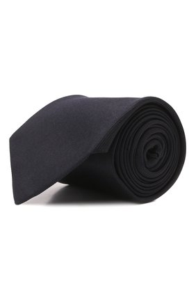 Мужской шелковый галстук LUIGI BORRELLI темно-синего цвета, арт. CR4502048/LC | Фото 1 (Материал: Текстиль, Шелк; Принт: Без принта)