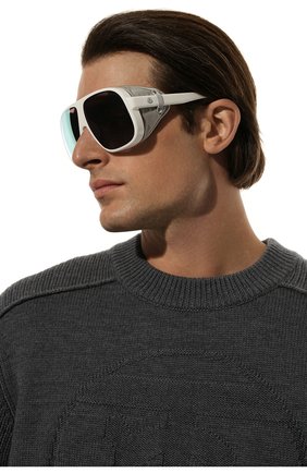 Мужские солнцезащитные очки MONCLER белого цвета, арт. ML 0206 24C 66 с/з очки | Фото 2 (Тип очков: С/з; Кросс-КТ: С/з-мужское; Оптика Гендер: оптика-мужское; Очки форма: Маска, Over-size)