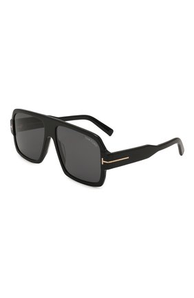 Мужские солнцезащитные очки TOM FORD черного цвета, арт. TF933 01A | Фото 1 (Тип очков: С/з; Кросс-КТ: С/з-мужское; Оптика Гендер: оптика-мужское; Очки форма: Авиаторы)