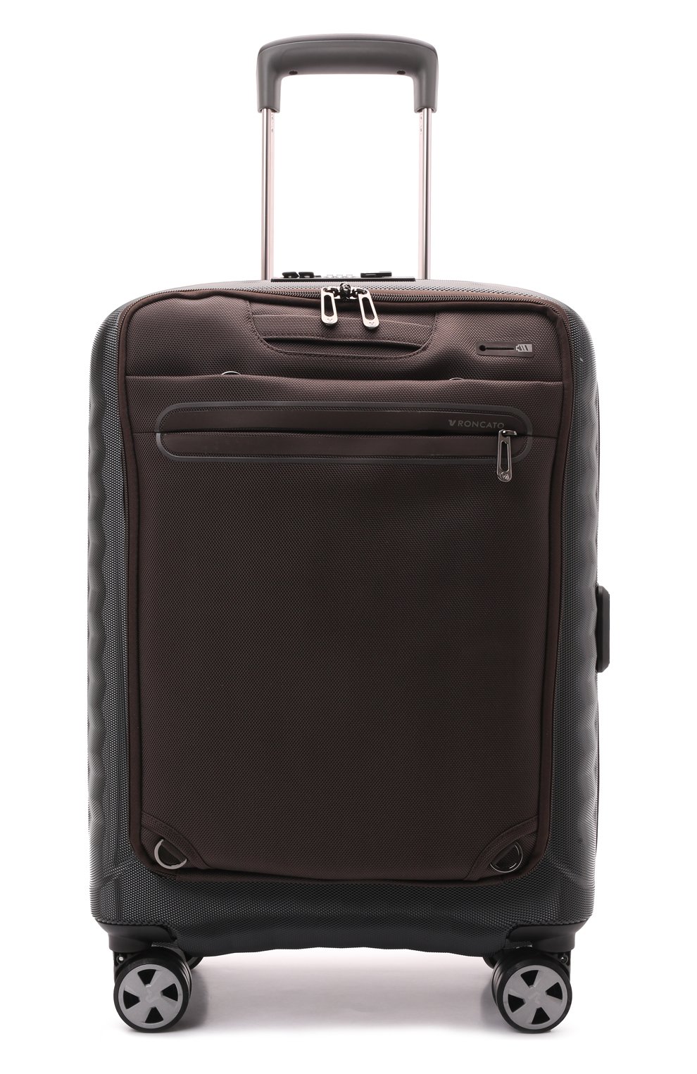 Женский дорожный чемодан double premium RONCATO коричневого цвета, арт. 51470401 | Фото 3 (Материал: Пластик; Ремень/цепочка: На ремешке; Размер: large; Ограничения доставки: oversized)