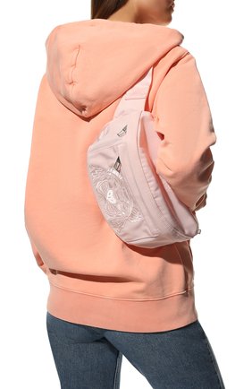 Женская поясная сумка kampus KENZO светло-розового цвета, арт. FA65SF305F20 | Фото 2 (Размер: medium; Ремень/цепочка: На ремешке; Материал: Текстиль; Стили: Спорт)