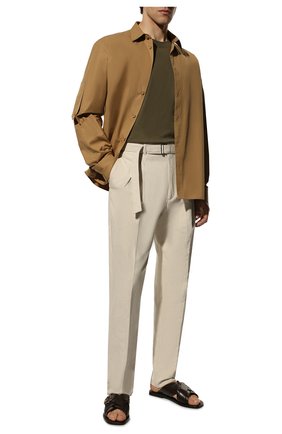 Мужские кожаные шлепанцы welington RALPH LAUREN темно-коричневого цвета, арт. 801860005 | Фото 2 (Материал внешний: Кожа; Материал внутренний: Натуральная кожа)