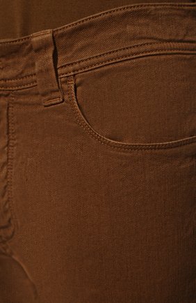 Мужские брюки изо льна и хлопка LORO PIANA коричневого цвета, арт. FAI1646 | Фото 5 (Длина (брюки, джинсы): Стандартные; Случай: Повседневный; Материал внешний: Хлопок, Лен; Стили: Кэжуэл)
