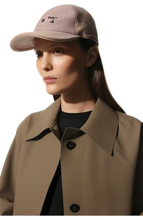 Женская бейсболка OFF-WHITE светло-бежевого цвета по цене 176000 тенге, арт. 0WLB014S22FAB001 | Фото 2 Женская бейсболка OFF-WHITE светло-бежевого цвета, арт. 0WLB014S22FAB001 | Фото 2 (Материал: Хлопок, Текстиль)