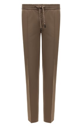 Мужские хлопковые брюки BRIONI коричневого цвета, арт. RPM20L/P8T01/NEW SIDNEY | Фото 1 (Материал внешний: Хлопок; Длина (брюки, джинсы): Стандартные; Случай: Повседневный; Стили: Кэжуэл)