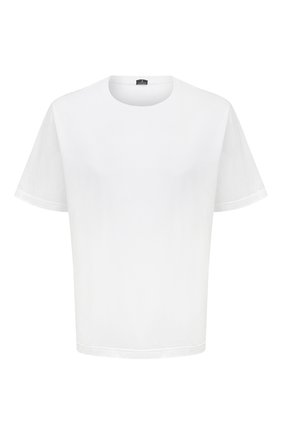 Мужская хлопковая футболка CAPOBIANCO белого цвета, арт. 12M660.JS00./58-60 | Фото 1 (Рукава: Короткие; Материал внешний: Хлопок; Длина (для топов): Стандартные; Принт: Без принта; Стили: Кэжуэл; Big sizes: Big Sizes)