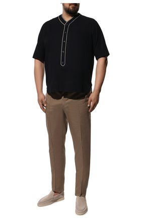 Мужская хлопковая рубашка GIORGIO ARMANI темно-синего цвета по цене 63950 руб., арт. 2SGCCZ95/TZ272 | Фото 2 Мужская хлопковая рубашка GIORGIO ARMANI темно-синего цвета, арт. 2SGCCZ95/TZ272 | Фото 2 (Материал внешний: Хлопок; Рукава: Короткие; Длина (для топов): Стандартные; Случай: Повседневный; Принт: Однотонные; Рубашки М: Classic Fit; Стили: Кэжуэл; Воротник: Открытый ворот)