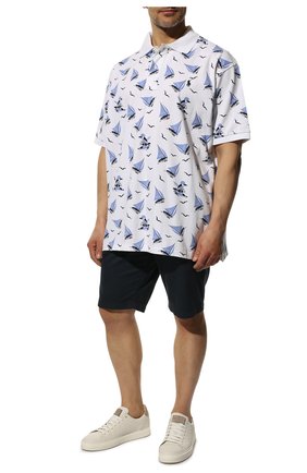 Мужское хлопковое поло POLO RALPH LAUREN белого цвета по цене 18750 руб., арт. 711860341/PRL BS | Фото 2 Мужское хлопковое поло POLO RALPH LAUREN белого цвета, арт. 711860341/PRL BS | Фото 2 (Материал внешний: Хлопок; Длина (для топов): Удлиненные; Рукава: Короткие; Стили: Кэжуэл; Застежка: Пуговицы; Big sizes: Big Sizes)