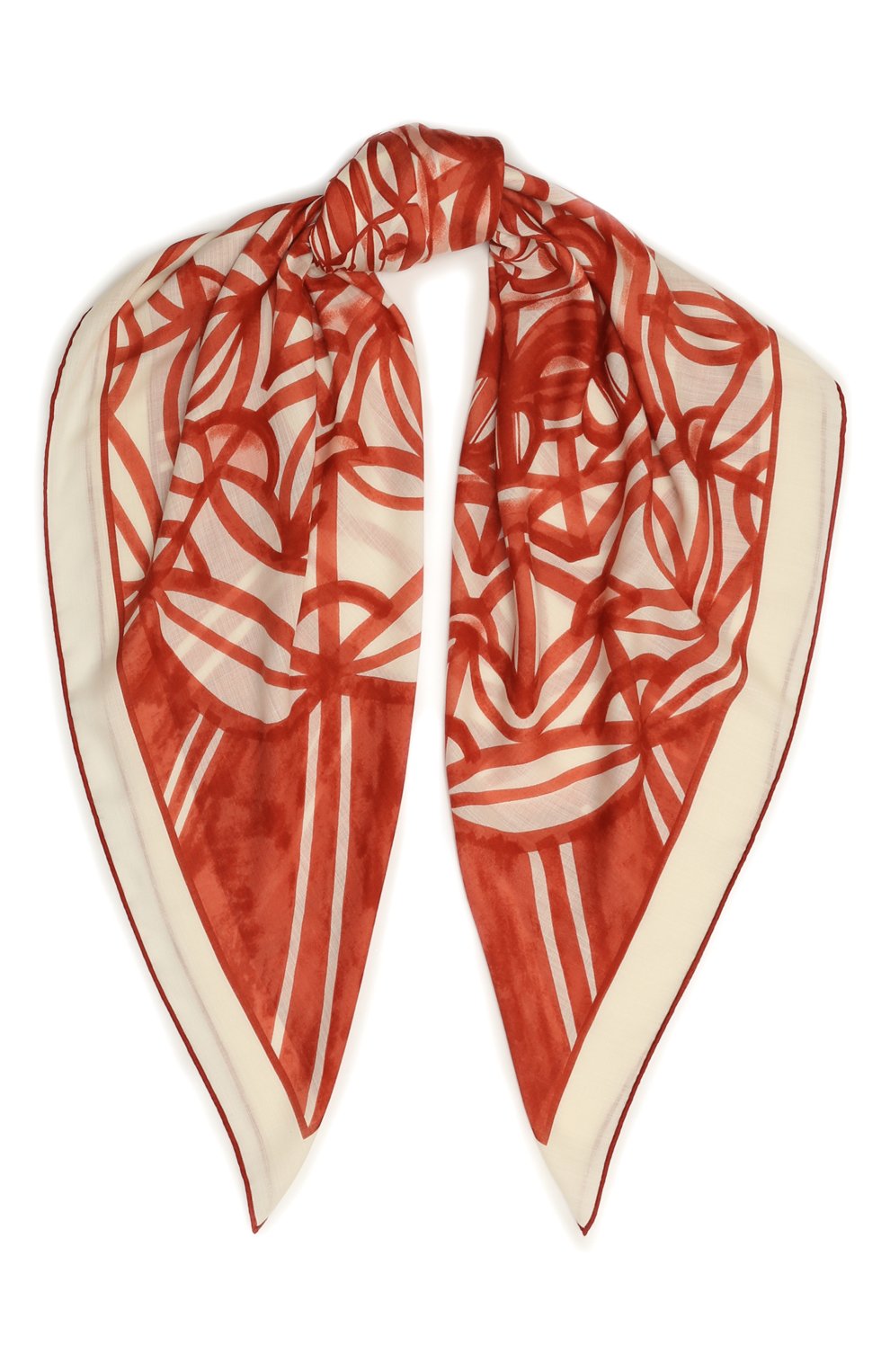 Женская шаль из кашемира и шелка rosone LORO PIANA красного цвета, арт. FAM1578 | Фото 1 (Материал: Текстиль, Кашемир, Шерсть, Шелк)