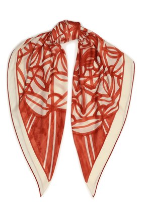 Женская шаль из кашемира и шелка rosone LORO PIANA красного цвета, арт. FAM1578 | Фото 1 (Материал: Текстиль, Шелк, Шерсть, Кашемир)