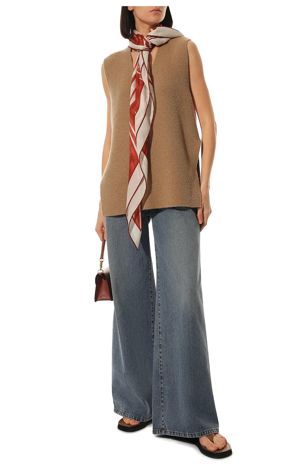 Женская шаль из кашемира и шелка rosone LORO PIANA красного цвета, арт. FAM1578 | Фото 3 (Материал: Текстиль, Кашемир, Шерсть, Шелк)