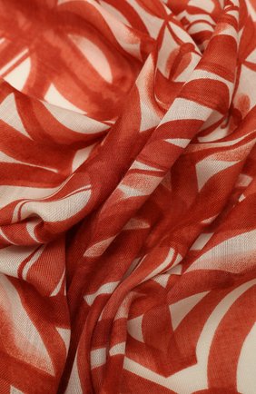 Женская шаль из кашемира и шелка rosone LORO PIANA красного цвета, арт. FAM1578 | Фото 4 (Материал: Текстиль, Кашемир, Шерсть, Шелк)