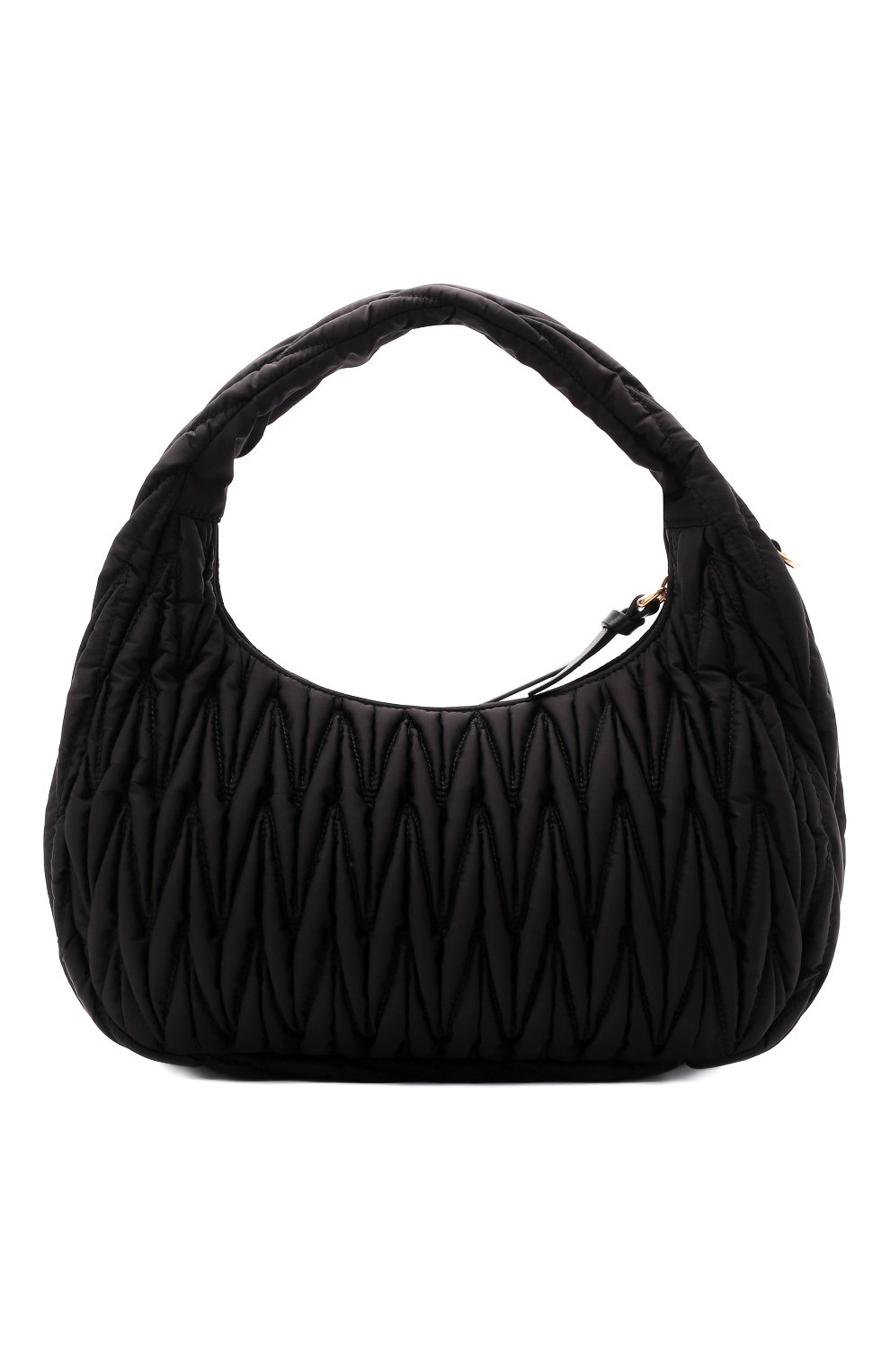 Женская сумка MIU MIU черного цвета, арт. 5BC108-2F5A-F0002-OOO | Фото 7 (Сумки-технические: Сумки top-handle; Размер: medium)
