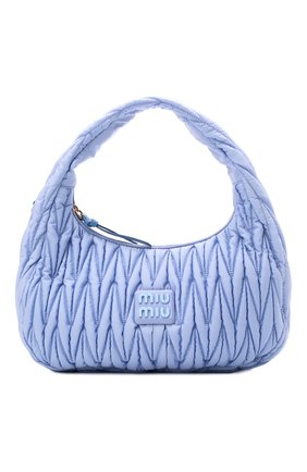 Женская сумка MIU MIU голубого цвета, арт. 5BC108-2F5A-F0637-OOO | Фото 1 (Размер: medium; Сумки-технические: Сумки top-handle)