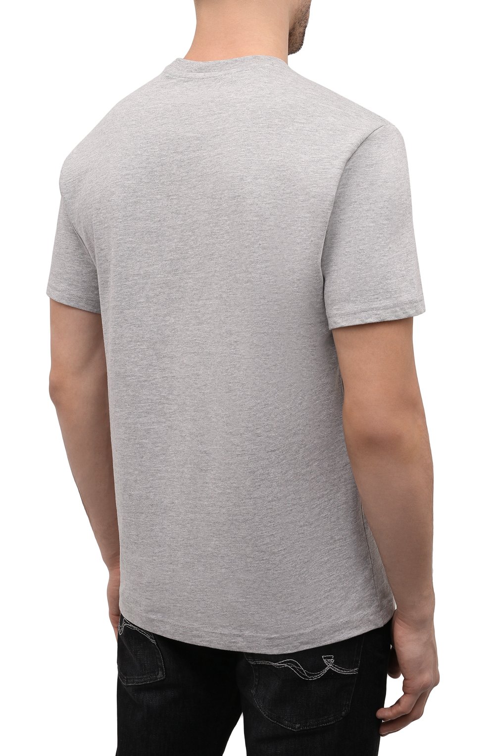 Мужская хлопковая футболка HARLEY-DAVIDSON серого цвета, арт. 96128-22VM | Фото 4 (Рукава: Короткие; Стили: Панк; Принт: С принтом; Материал внешний: Хлопок)