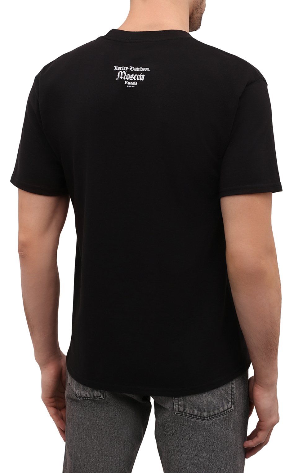 Мужская хлопковая футболка HARLEY-DAVIDSON черного цвета, арт. R004271 | Фото 4 (Рукава: Короткие; Стили: Панк; Принт: С принтом; Материал внешний: Хлопок)