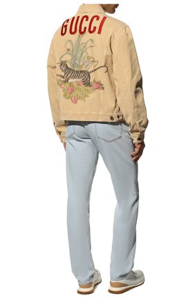 Мужская хлопковая куртка GUCCI бежевого цвета по цене 424500 руб., арт. 683726/XDBV4 | Фото 2 Мужская хлопковая куртка GUCCI бежевого цвета, арт. 683726/XDBV4 | Фото 2 (Длина (верхняя одежда): Короткие; Рукава: Длинные; Материал внешний: Хлопок; Материал подклада: Хлопок; Кросс-КТ: Куртка, Ветровка; Стили: Кэжуэл)