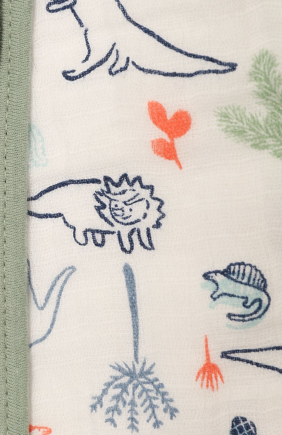 Детского комплект из трех полотенец ADEN+ANAIS хаки цвета, арт. EWCC30002 | Фото 4 (Материал: Текстиль, Хлопок)