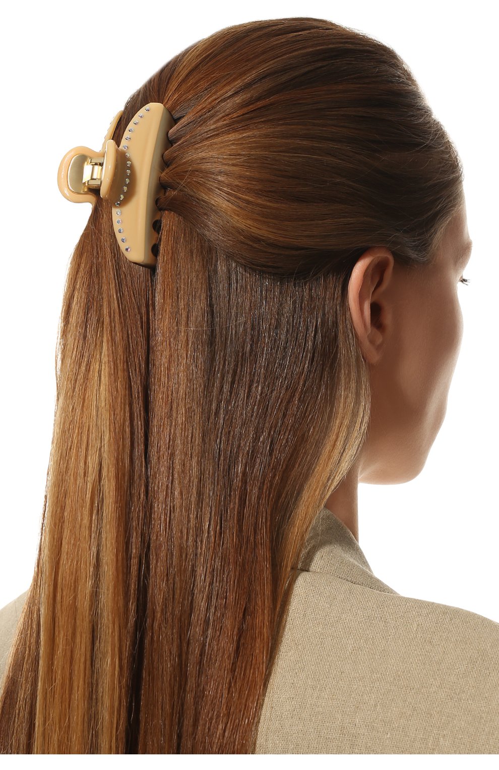 Женская заколка для волос ALEXANDRE DE PARIS бежевого цвета, арт. ICCM-15571-03P22 O | Фото 2 (Материал: Пластик)