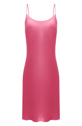 Женская шелковая сорочка LUNA DI SETA фуксия цвета, арт. VLST08015 | Фото 1 (Длина Ж (юбки, платья, шорты): До колена; Материал внешний: Шелк)