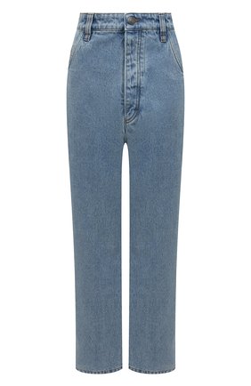 Женские джинсы AMI голубого цвета, арт. UTR102.603 | Фото 1 (Материал внешний: Хлопок, Деним; Длина (брюки, джинсы): Стандартные; Стили: Кэжуэл; Кросс-КТ: Деним; Силуэт Ж (брюки и джинсы): Широкие)