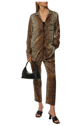 Женские шелковые брюки DOLCE & GABBANA леопардового цвета, арт. FTA5DT/FSA25 | Фото 2 (Материал внешний: Шелк; Длина (брюки, джинсы): Стандартные; Женское Кросс-КТ: Брюки-одежда)