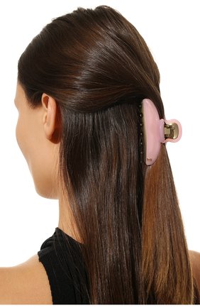 Женская заколка для волос ALEXANDRE DE PARIS розового цвета, арт. ICCM-15571-02P22 Q | Фото 2 (Материал: Пластик)