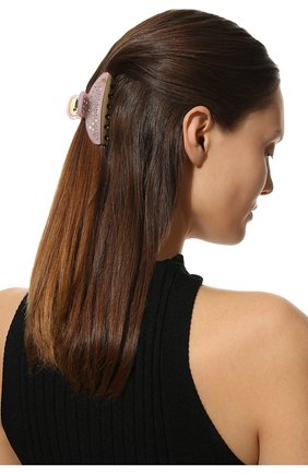 Женская заколка для волос ALEXANDRE DE PARIS розового цвета, арт. ICCM-15571-04P22 Q | Фото 2 (Материал: Пластик)
