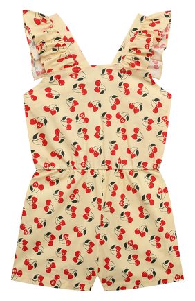 Детский хлопковый комбинезон SONIA RYKIEL ENFANT желтого цвета по цене 15750 руб., арт. 22S1S009 | Фото 2 Детский хлопковый комбинезон SONIA RYKIEL ENFANT желтого цвета, арт. 22S1S009 | Фото 2 (Девочки Кросс-КТ: Комбинезон-одежда; Материал внешний: Хлопок; Рукава: Короткие)
