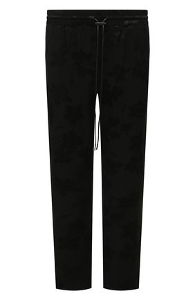 Мужские брюки из вискозы RTA черного цвета, арт. MS22-A839-1124BFLWR | Фото 1 (Материал внешний: Вискоза; Длина (брюки, джинсы): Стандартные; Случай: Повседневный; Стили: Панк)